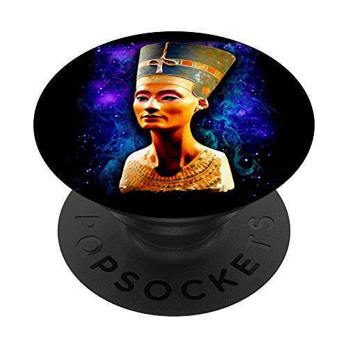 Busto de estatua egipcia Reina Nefertiti PopSockets PopGrip: Agarre intercambiable para Teléfonos y Tabletas