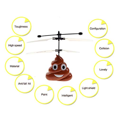 Caca Voladora,Mini Helicóptero Volador Rc,Material Abs,Seguro Y Respetuoso Con El Medio Ambiente,Carga Usb,Tecnología De Suspensión Por Inducción,Regalos De Juguete Adecuados Para Niños (1 PCS)