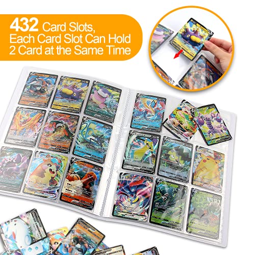 Carpeta de Titular de Tarjetas, Álbum de Cartas Coleccionables, Álbum de Entrenador de Cartas GX EX. El álbum Tiene 24 páginas y Puede Contener 432 Tarjetas