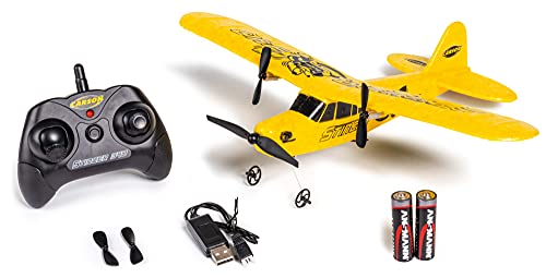 Carson 5005029 Stinger 340 2.4G 100% - avión teledirigido, avión RC, Modelo Robusto RTF (Ready to Fly) para Principiantes, Incluye baterías y Mando a Distancia, Amarillo