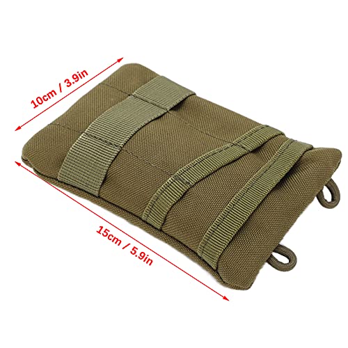 Cartera EDC Molle, Resistente Al Desgarro, Portátil, De Viaje, Con Cremallera, En La Cintura, Material De Nailon Suave, Correas De Hombro Desmontables Para Acampar Al Aire Libre(ejercito verde)