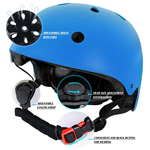 Casco de Bicicleta para niños, Casco de Seguridad para niños pequeños antichoque para Deportes múltiples, patineta de Ciclismo, patineta, Ajustable Desde niños pequeños hasta jóvenes con 3 tamaños