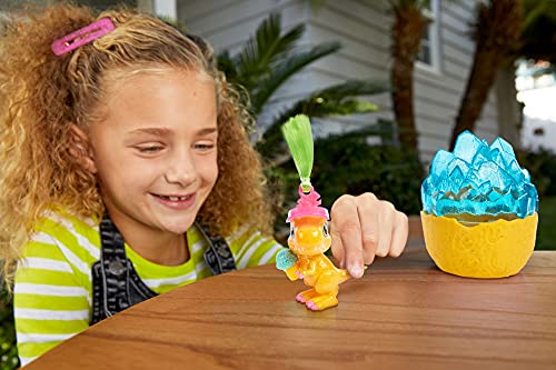 Cave Club - Cristal con 4 sorpresas de Verano, Incluye Dinosaurio bebé, Juguete para niñas y niños +4 años (Mattel GXP74)