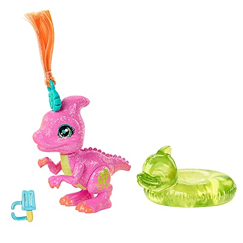 Cave Club - Cristal con 4 sorpresas de Verano, Incluye Dinosaurio bebé, Juguete para niñas y niños +4 años (Mattel GXP74)