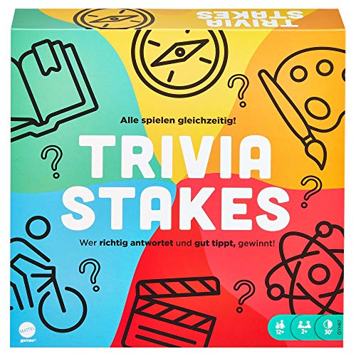 Cave Club Trivia Stakes GYH87 – Juego de Preguntas con pizarras de borrado en seco, Disco Giratorio, rotulador, Tarjetas de Preguntas y Marcas de Uso, Gran Regalo para Todos a Partir de 12 años