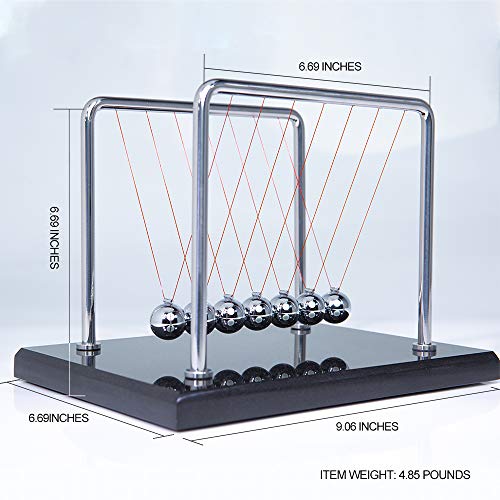 CERROPI 7 bolas Newton's Cradle -11 pulgadas, Swing 55 segundos (base de mármol)