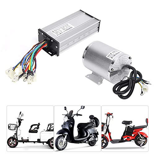 cersalt Kit de Conversión de Patinete Eléctrico de 2000W Y 48V, Kit de Conversión de Motor de CC de 48V Y 2000W, 4500rpm/min, Excelente para Triciclo, Patinete Y Bicicleta Eléctrica