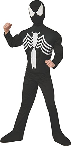 Child Ultimate Black Spider-Man Muscle Chest Fancy Dress Costume Small