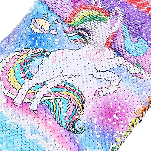 Cieex Regalos de Unicornio para Niñas Set de Papelería Unicornio Cuaderno, Estuche Escolar, Bolígrafo, Pegatinas, Cinta Washi, Marcador de Libro, Conjunto de geometría, para Niñas 4 5 6 7 8 9 10 años