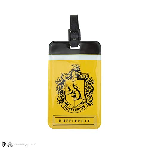 Cinereplicas Harry Potter - Etiqueta de equipaje y funda pasaporte Hufflepuff - Licencia Oficial