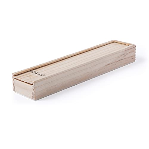 Clásico Juego de Mesa Habilidad Mikado con 41 palitos de Madera (tamaño pequeño – Viaje). Presentado en Caja de Madera con tapadera Deslizante. Sticks 17.5 cm Estrategia Palillos Palitos Chinos