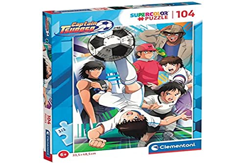 Clementoni - Puzzle infantil Oliver y Benji 104 piezas, puzzle infantil Capitan Tsubasa, a partir de 6 años (25711)