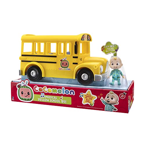 CoComelon CMW0137 Bus Cantante con música y Figura de Juguete JJ, versión Oficial en alemán, para niños a Partir de 2 años