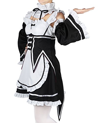 CoolChange Uniforme de sirvienta de Ram & Rem | Disfraz de sirvienta para los Fans de Re: Zero | Talla: M