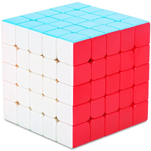 Coolzon Cubo mágico, 5 x 5 x 5, Cubo mágico, sin Adhesivo, 5 x 5, Cubo mágico, Cubo mágico, para niños y Adultos