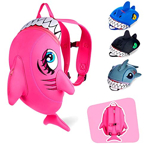 Crazy Safety | Mochila de Dinosaurio para niños. Ideal para la guardería, el Preescolar, el jardín de Infantes y para Viajes. Mochilas Divertidas con diseño de Dinosaurios y Tiburones | 33 cm