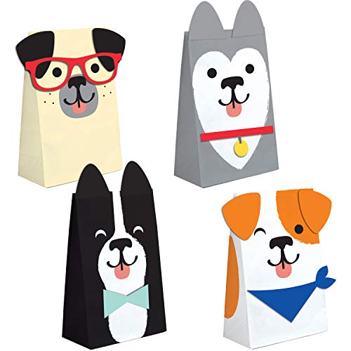 Creative Converting PC336663 - Bolsas de papel con forma de perros, 8 unidades, multicolor
