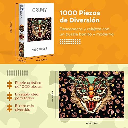 CRUNY Puzzle 1000 Piezas Adultos - Rompecabezas Adultos - Puzzle Adultos para Ejercitar la Lógica y la Coordinación Sensorial - Juegos Educativos - Entretenimiento Adultos y Adolescentes