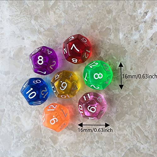 Dados De Varias Caras Dados Multicolores Con 10 Caras Dados Transparentes De Seis Caras Juego De Dados Transparentes De Seis Caras Los Dados Son Adecuados Para Juegos De Mesa, Juegos De Mesa Como Mtg