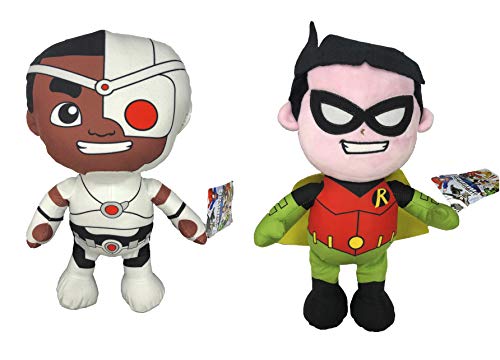 DC Comics - Peluches de Dos Personajes de DC Comics Calidad Soft (Pack Cyborg & Robin)