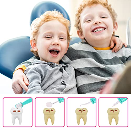 deAO Maletín de Doctor 4 en 1 con Temática de Hospital, Enfermería, Clínica Dental y Laboratorio Clínico Juego de Imitación para Niños y Niñas Incluye Accesorios con Luz y Sonidos