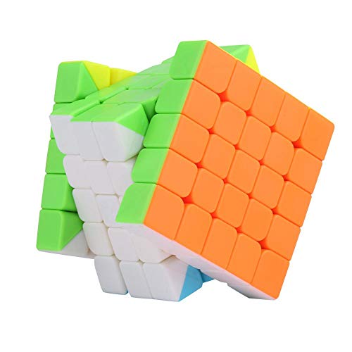 Dilwe Cubo de Velocidad, 62mm 5x5 Velocidad Suave Facil de Girar Puzzle Cubo Magico para Entrenamiento Mental