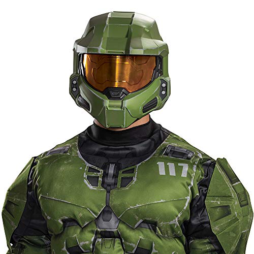 Disguise Master Chief Full Helmet Máscara de Disfraz, Red, XXL Unisex Adulto