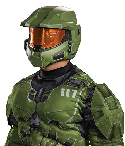 Disguise Master Chief Full Helmet Máscara de Disfraz, Red, XXL Unisex Adulto