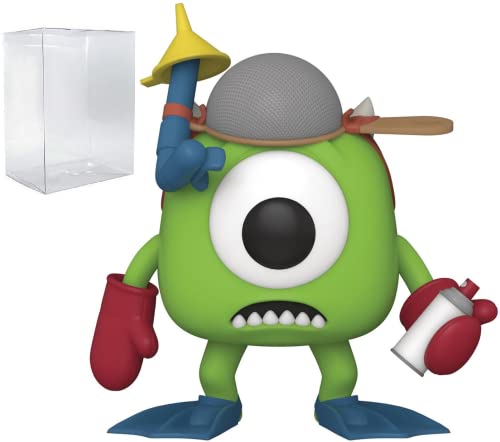 Disney Pixar: Monsters Inc. 20th - Mike Wazowski con mitones Funko Pop! Figura de vinilo (con funda protectora de caja Pop Compatible)