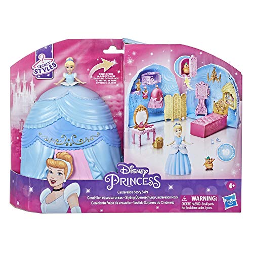 Disney Princess Cenicienta Falda de ensueño Secret Styles, Set con muñeca, Ropa y más, Juguetes para niñas a Partir de 4 años, Multicolor (Hasbro F13865L0)