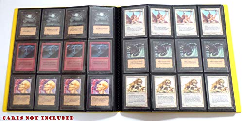 docsmagic.de Pro-Player 12-Pocket Playset Album Yellow - 480 Card Binder - MTG - PKM - YGO - Álbum para Tarjetas Amarillo