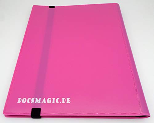 docsmagic.de Pro-Player 9-Pocket Album Pink - 360 Card Binder - MTG - PKM - YGO - Álbum para Tarjetas Rosa