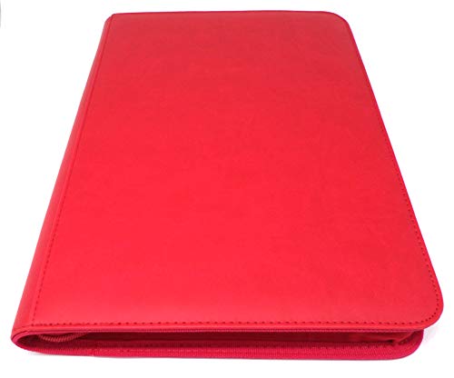 docsmagic.de Pro-Player 9-Pocket Zip-Album Red - 360 Card Binder - MTG - PKM - YGO - Cremallera Roja