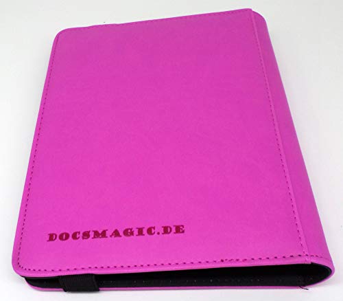 docsmagic.de Pro-Player Premium 4/8-Pocket Album Purple - 160 Card Binder - MTG - PKM - YGO - Álbum para Tarjetas Púrpura