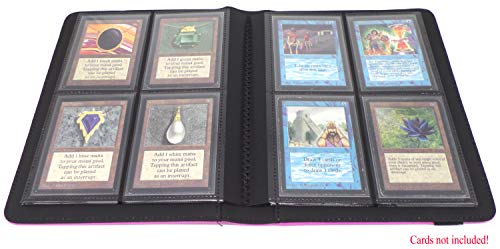 docsmagic.de Pro-Player Premium 4/8-Pocket Album Purple - 160 Card Binder - MTG - PKM - YGO - Álbum para Tarjetas Púrpura