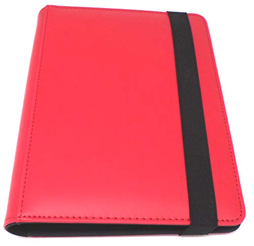 docsmagic.de Pro-Player Premium 4/8-Pocket Album Red - 160 Card Binder - MTG - PKM - YGO - Álbum para Tarjetas Roja