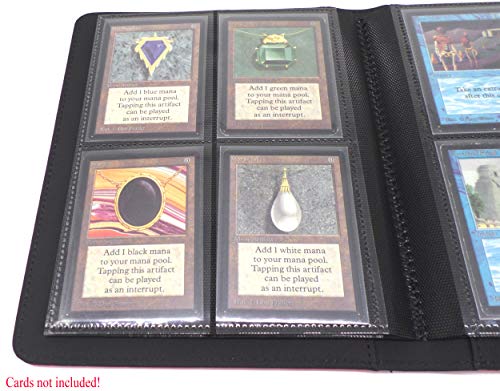 docsmagic.de Pro-Player Premium 4/8-Pocket Album Red - 160 Card Binder - MTG - PKM - YGO - Álbum para Tarjetas Roja