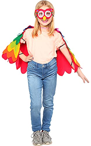 Dress Up America 1062-T4/S Disfraz de loro volador para niños, multicolor, 3-6 años