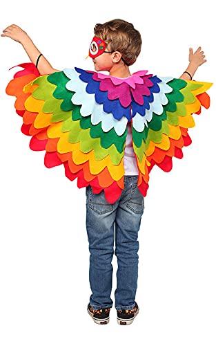 Dress Up America 1062-T4/S Disfraz de loro volador para niños, multicolor, 3-6 años