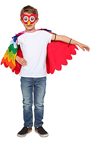 Dress Up America 1062-T4/S Disfraz de loro volador para niños, multicolor, 3-6 años