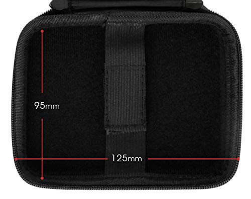 DURAGADGET Funda Negra Rígida Compatible con Drone Hubsan H107 - con Mini Mosquetón