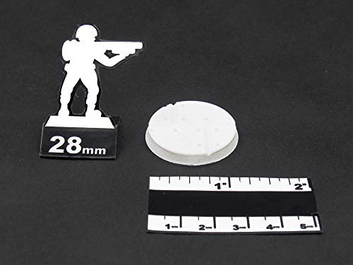 EnderToys Bases de placa de metal (x15), puntas y accesorios para 28-32 mm Mesa Wargame, impreso en 3D y se puede pintar