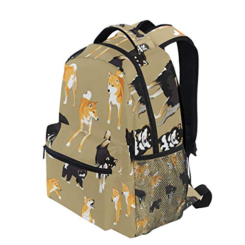 Eslifey Shikoku japonés y Shiba Inu Mochila Estudiantes Bolso de Hombro Bolsa de Viaje Colegio Mochilas