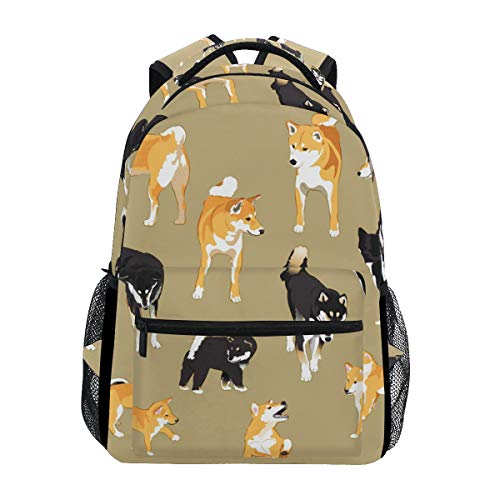 Eslifey Shikoku japonés y Shiba Inu Mochila Estudiantes Bolso de Hombro Bolsa de Viaje Colegio Mochilas