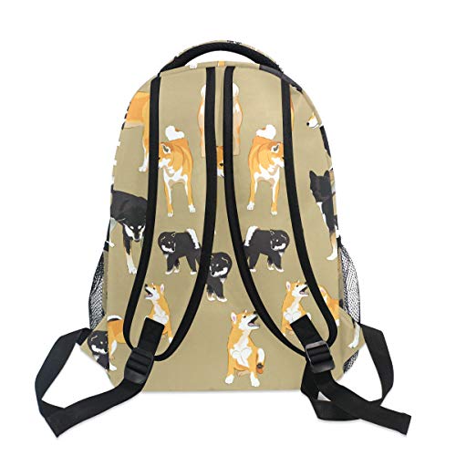 Eslifey Shikoku japonés y Shiba Inu Mochila Estudiantes Bolso de Hombro Bolsa de Viaje Colegio Mochilas