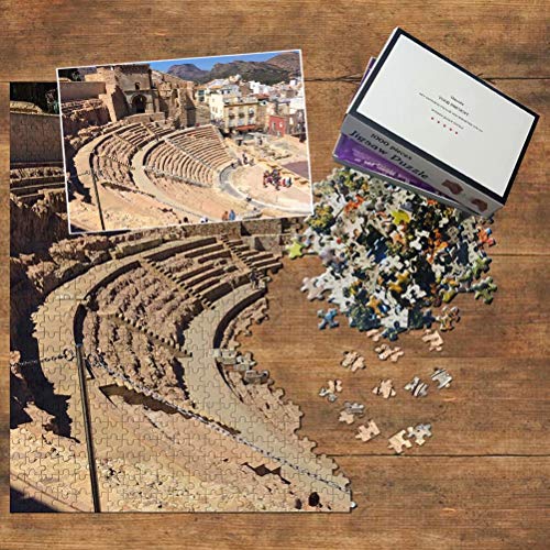 España Teatro Romano Cartagena Puzzle 1000 Piezas para Adultos Familia Rompecabezas Recuerdo Turismo Regalo