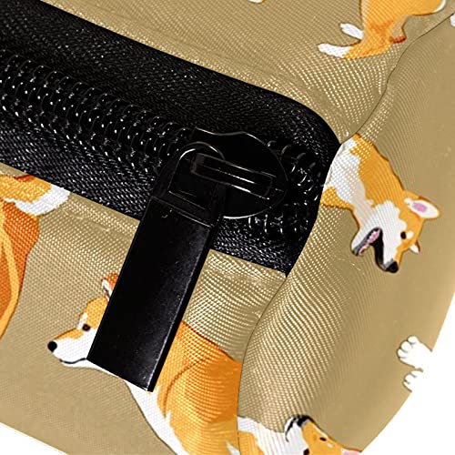 Estuche japonés Shikoku y Shiba Inu bolsa de pluma con cremallera bolsa para papelería, viajes, escuela, suministros para estudiantes