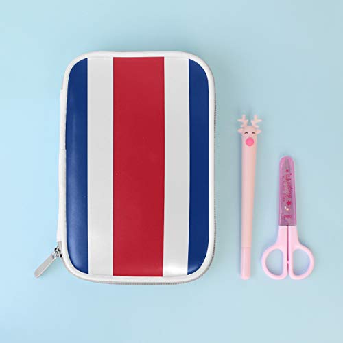 Estuche organizador de lápices con bandera de Costa Rica