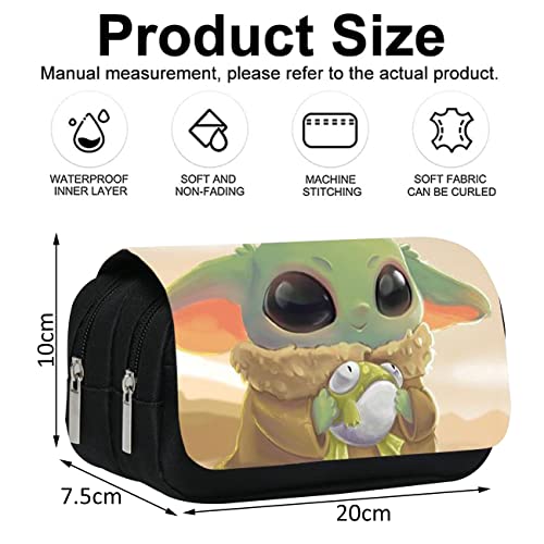 Estuche para Lápices-Tomicy Baby Yoda Multifuncional Bolsa de Lápiz Grande Capacidad Organizador de Papelería Bolsa de Almacenamiento de Papelería Star Wars Estuche para Lápices para Niños