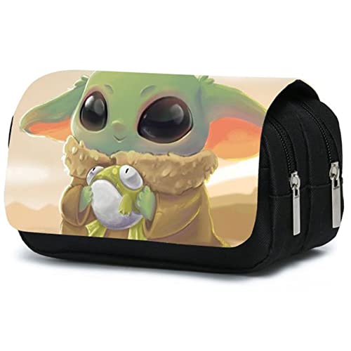 Estuche para Lápices-Tomicy Baby Yoda Multifuncional Bolsa de Lápiz Grande Capacidad Organizador de Papelería Bolsa de Almacenamiento de Papelería Star Wars Estuche para Lápices para Niños